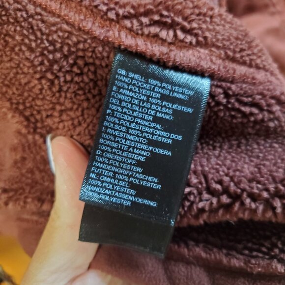 The North Face Maroon Full Zip Fleece Jacket Size Small - Picture 6 of 8